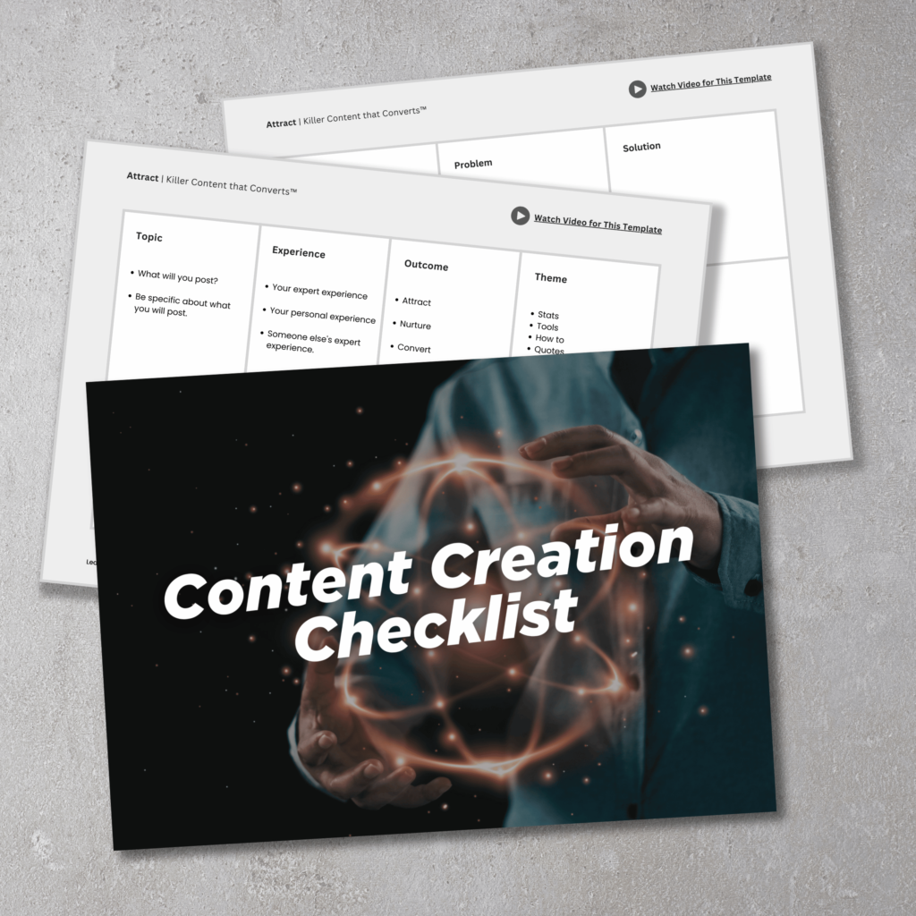 Free content creation checklist